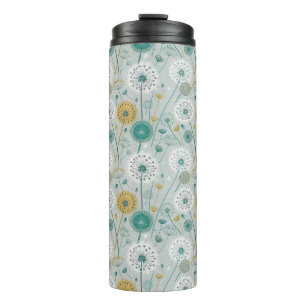 Bouteilles Isothermes Dandelion Whimsical - Jaune, Blanc & Turquoise