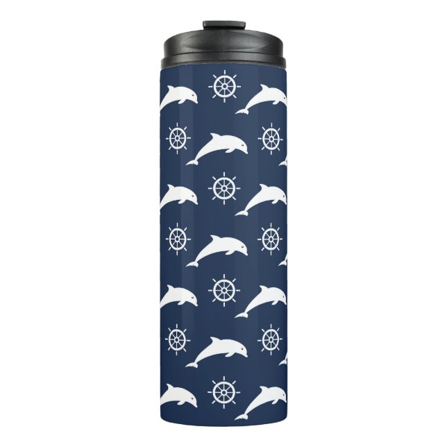 Bouteilles Isothermes Dauphins sur le motif de défilé (Devant)