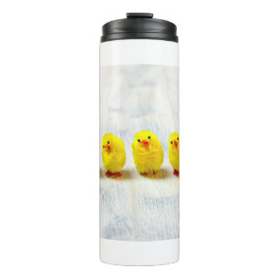 Bouteilles Isothermes Décoration de Pâques - poussins en rang