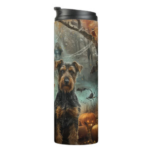 Bouteilles Isothermes Délice Canin de la Nuit d'Halloween d'Airedale
