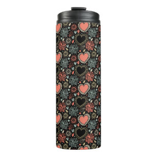Bouteilles Isothermes Délice de Fleurs Sombres : Motif Floral Sans Coutu
