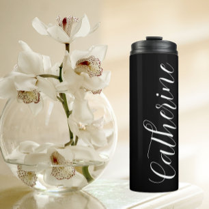 Bouteilles Isothermes Demoiselle d'honneur Mariage stylisé noir