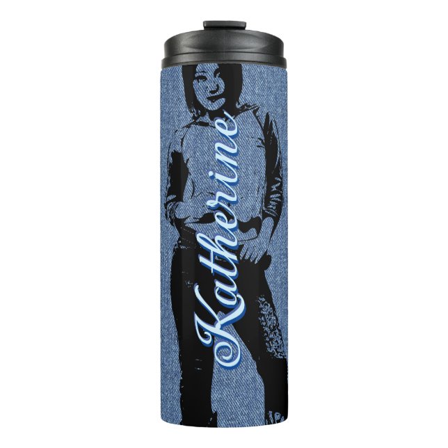BOUTEILLES ISOTHERMES DENIM COWGIRL THERMAL TUMBLER PERSONNALISÉ (Devant)