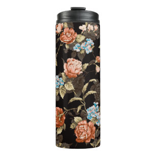 Bouteilles Isothermes dessin abstrait motif floral continu patte