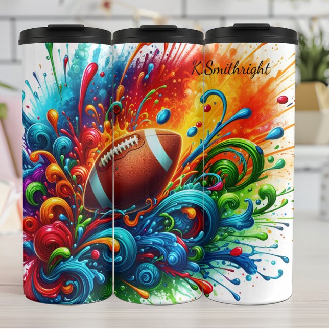 Bouteilles Isothermes Dessin de peinture de football explosif (Créateur téléchargé)