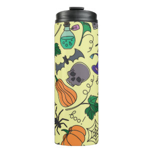 Bouteilles Isothermes Dessin d'Halloween : Motif Vintage vibrant