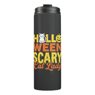 Bouteilles Isothermes Dessin Halloween Dame Chat Effrayant_1