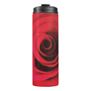 Bouteilles Isothermes Détail de bouton de rose rouge motif floral