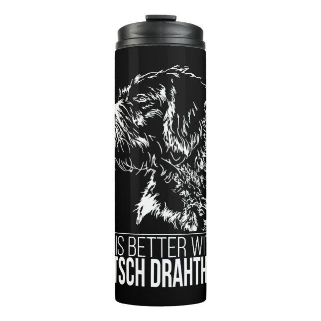 Bouteilles Isothermes Deutsch Drahthaar vie meilleur chien dire (Devant)