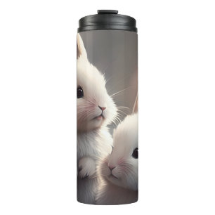 Bouteilles Isothermes Deux lapins mignons avec Sakura Thermal Tumbler