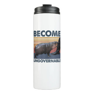 Bouteilles Isothermes Devenez ingouvernable Moo Deng mignon bébé Hippo d