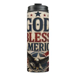 Bouteilles Isothermes Dieu Bénisse l'Amérique Patriotique