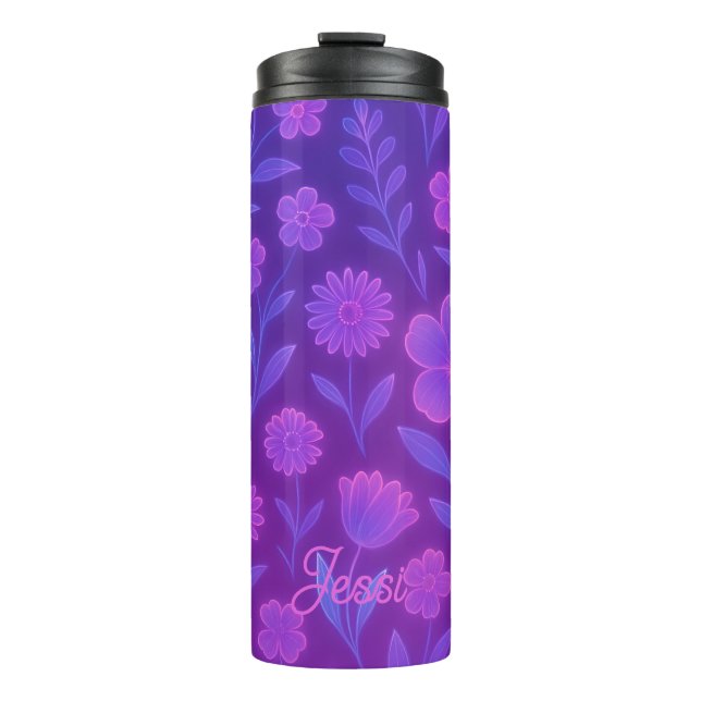 Bouteilles Isothermes Digital Bloom Future Pattern | Floral Futuriste (Devant)