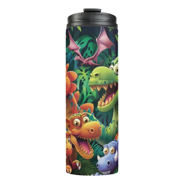 Bouteilles Isothermes "Dinosaures de dessin 3D Sublimation Tumbler (Devant)
