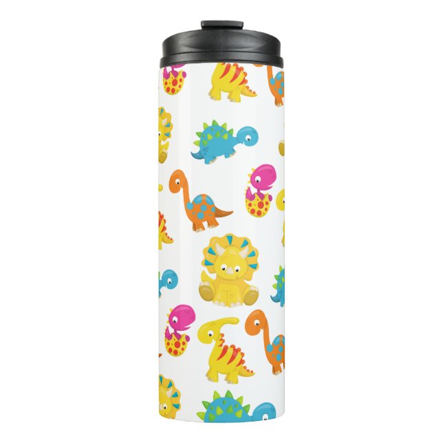 Bouteilles Isothermes Dinosaures Mignons, Motif De Dinosaures, Baby Dino (Devant)
