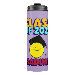 Bouteilles Isothermes Diplômé Visage Joyeux Classe 2026 Personnalisé