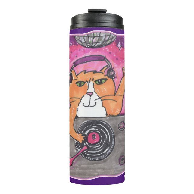 Bouteilles Isothermes Dj Epic Cat Marker Art Illustration Dessin (Devant)
