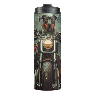 Bouteilles Isothermes Doberman Chien équitation Moto Noël