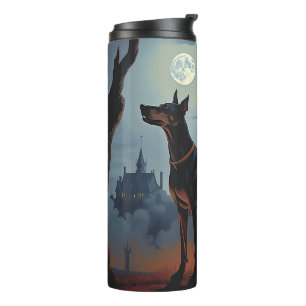 Bouteilles Isothermes Doberman Halloween Épouvantable