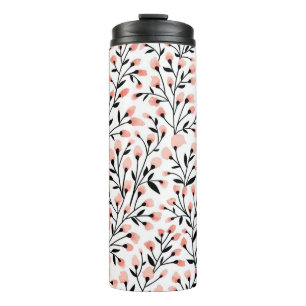 Bouteilles Isothermes Doodle Flowers : Coral Floral sans joint.