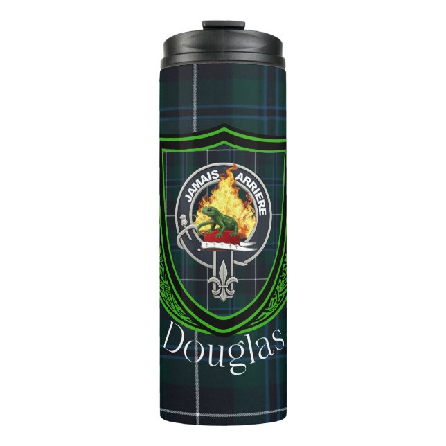 Bouteilles Isothermes Douglas Scottish Clan Tartan & Crest (Devant)