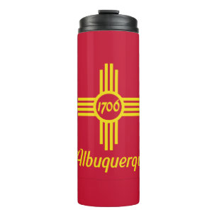 Bouteilles Isothermes Drapeau Albuquerque, Nouveau-Mexique Tumbler Therm