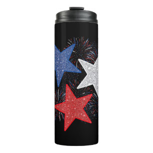 Bouteilles Isothermes Drapeau Américain Feux D'artifice Étoiles 4 Juille