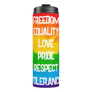 Bouteilles Isothermes Drapeau arc-en-ciel LGBT Thermal Tumbler - Fierté 