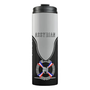Bouteilles Isothermes Drapeau Assyrien et Tumbler Thermique Lamassu