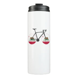 Bouteilles Isothermes Drapeau californien à vélo