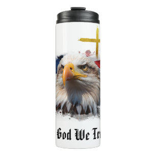 Bouteilles Isothermes *~* Drapeau Christian Patriotic Eagle Gold Cross A