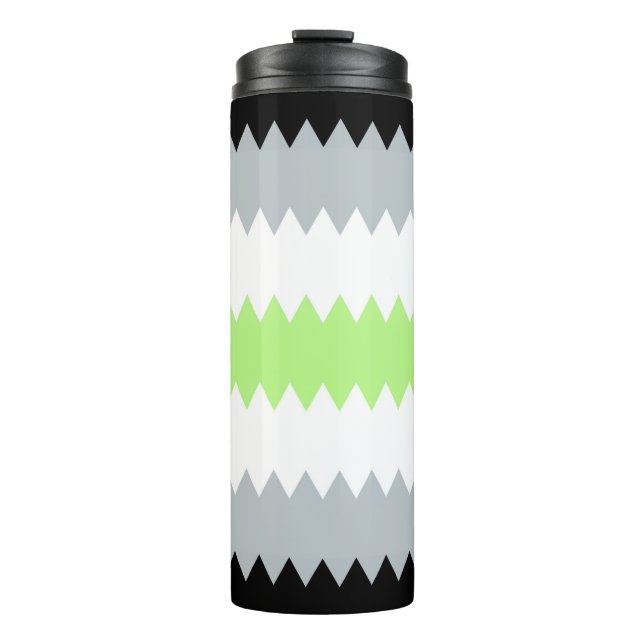 Bouteilles Isothermes Drapeau de fierté Agender Abstrait Groovy Boho Zig (Devant)