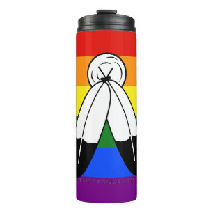 Bouteilles Isothermes Drapeau de fierté bispirituel de SlipperyJoe symbo