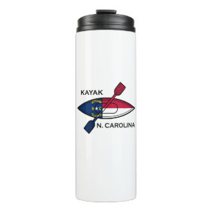 Bouteilles Isothermes Drapeau de la Caroline du Nord Kayak