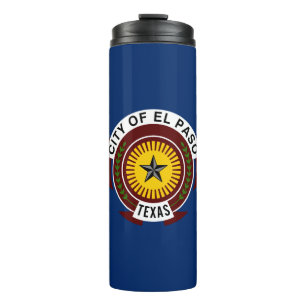 Bouteilles Isothermes Drapeau de la ville d'El Paso, Texas Thermal Tumbl