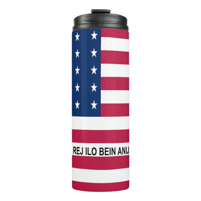 Bouteilles Isothermes Drapeau de l'atoll de Bikini Patriotique (Devant)