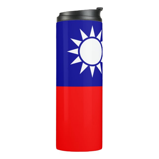 Bouteilles Isothermes Drapeau de Taïwan : République de Chine, Taipei ch (Tourné sur la gauche)