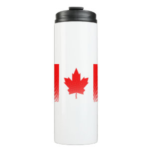 Bouteilles Isothermes Drapeau Du Canada À Effet Halfton