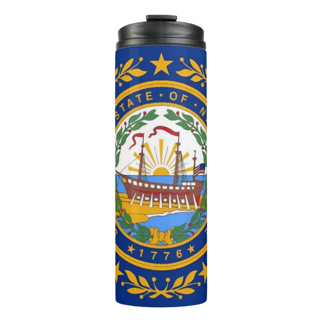 Bouteilles Isothermes Drapeau du New Hampshire (Devant)