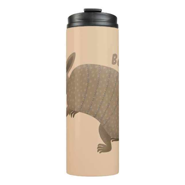 Bouteilles Isothermes Drôle armadillo joyeux dessin animé (Devant)