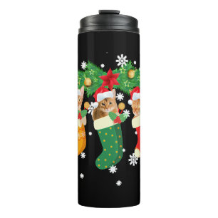 Bouteilles Isothermes Drôle cadeau de Noël T Chemise Trois Chat Abyssini