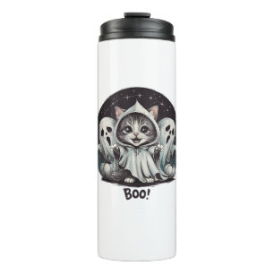 Bouteilles Isothermes Drôle chat Fantôme Boo Halloween Animal Fantôme Ki