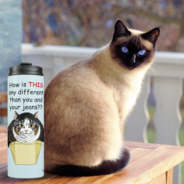 Bouteilles Isothermes Drôle Chubby Tabby Boîte à chat (Créateur téléchargé)