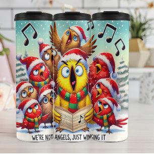 Bouteilles Isothermes Drôle Noël Oiseaux chanter Carol