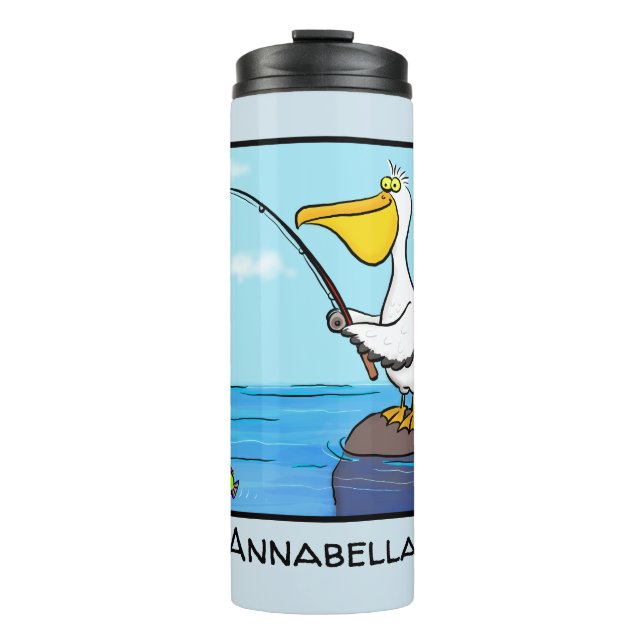 Bouteilles Isothermes Drôle pélican de pêche (Devant)