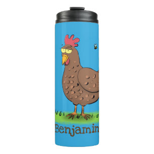 Bouteilles Isothermes Drôle poulet rustique whimsical dessin animé