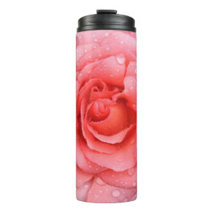 Bouteilles Isothermes Drops d'eau rose romantique