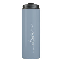 Dusty Blue minimaliste moderne Monogramme élégant