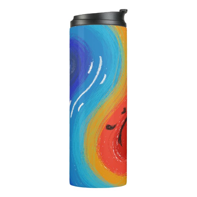 Bouteilles Isothermes Eau et Feu sont comme Yin et Yang en harmonie (Tourné sur la gauche)