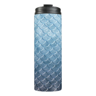 Bouteilles Isothermes Écailles de sirène argent et bleu